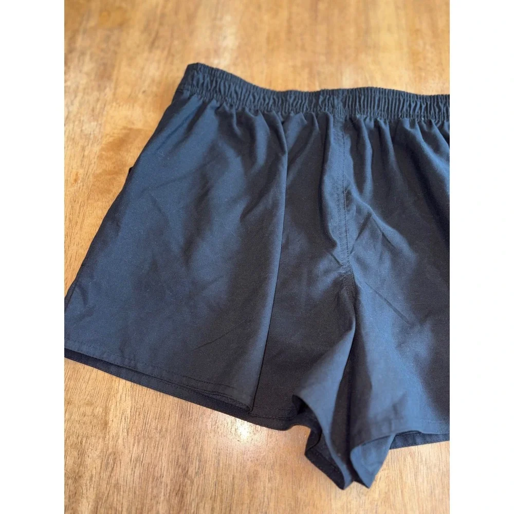 Le Cove Swim Shorts Elastic Waist Pockets‎ Quick Dry Black Womens Size